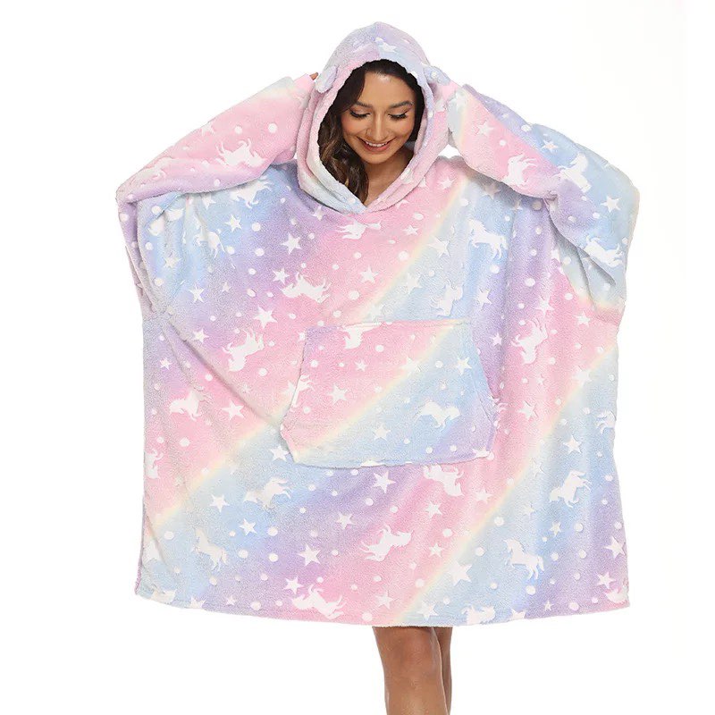 Glowy Hoodie - Multi Colour Unicorns *NEW PRODUCT*