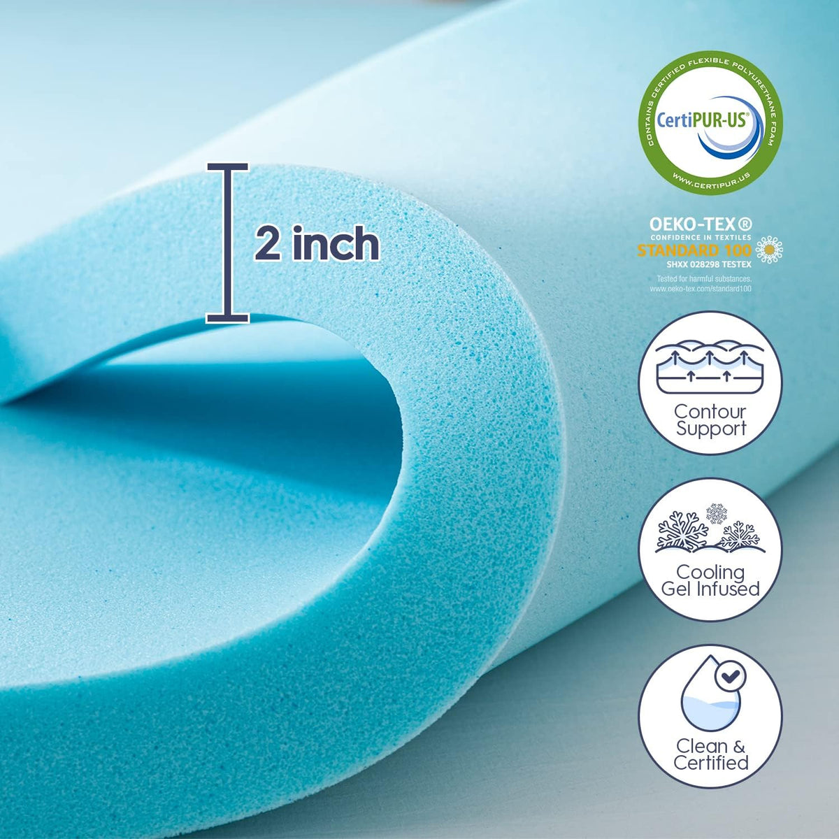 Maxi-Cozy Cooling Mattress Topper