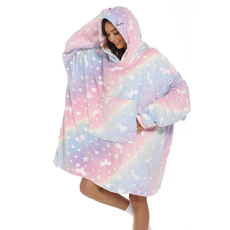 Glowy Hoodie - Multi Colour Unicorns *NEW PRODUCT*