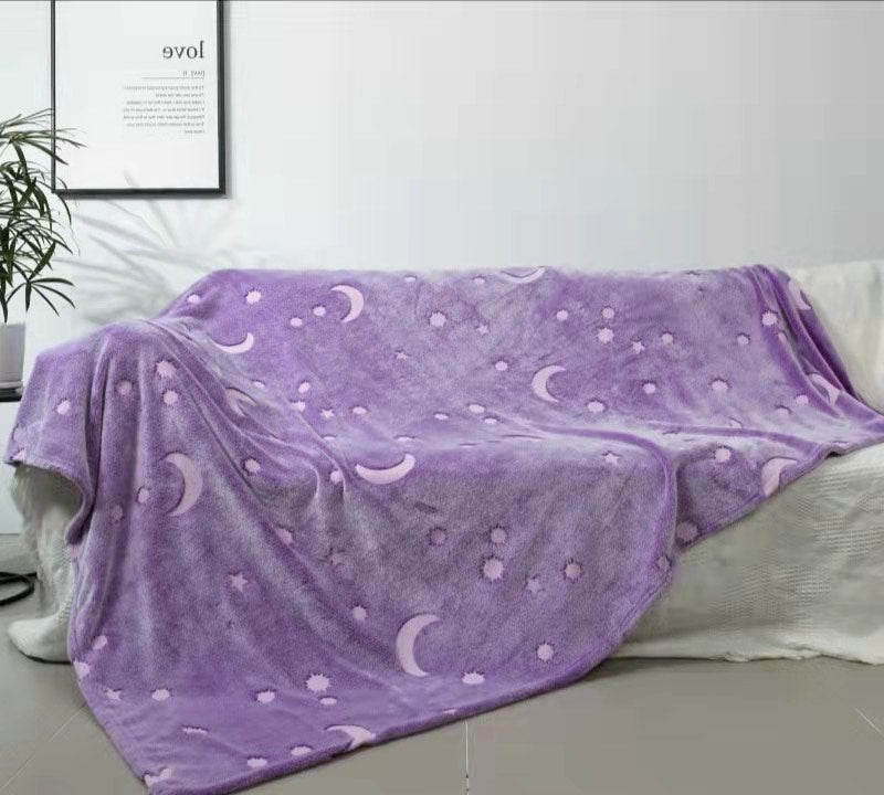 Glowy Blanky - Purple Moon &amp; Stars