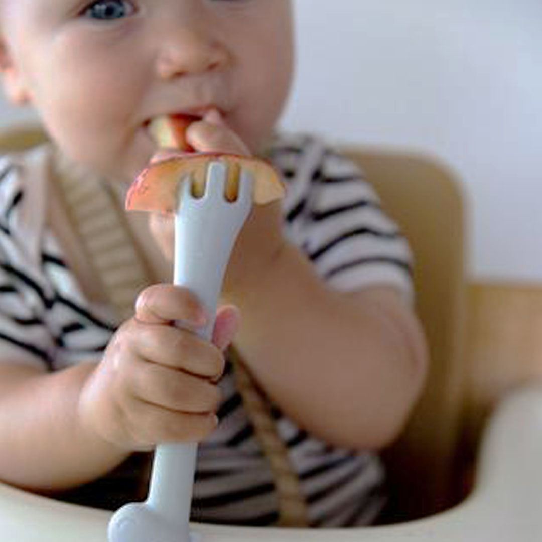 &#39;Two in One&#39; Silicone Giraffe Spoon &amp; Fork