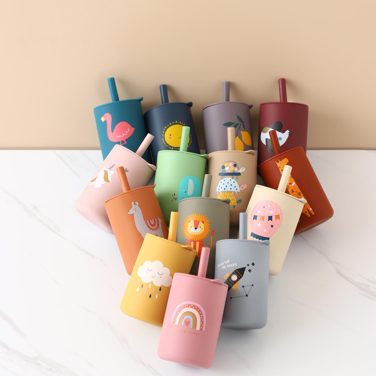 Cartoon Silicone Sippy Cups