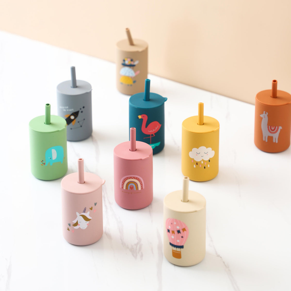 Cartoon Silicone Sippy Cups