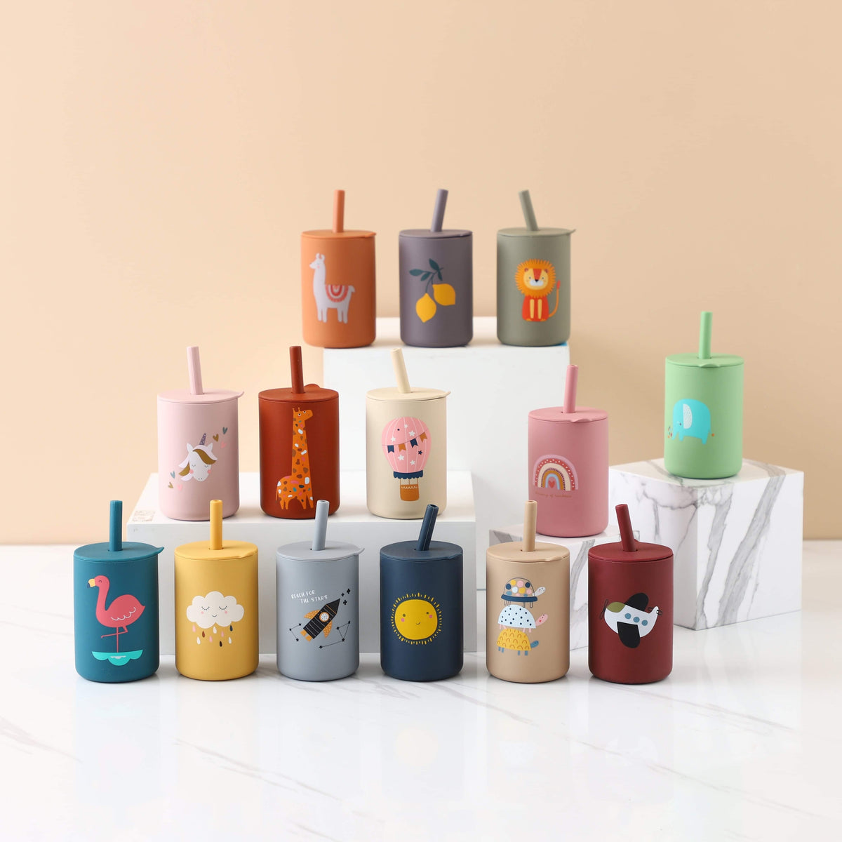 Cartoon Silicone Sippy Cups